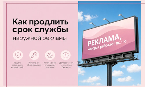 Как продлить срок службы наружной рекламы в  Брянске